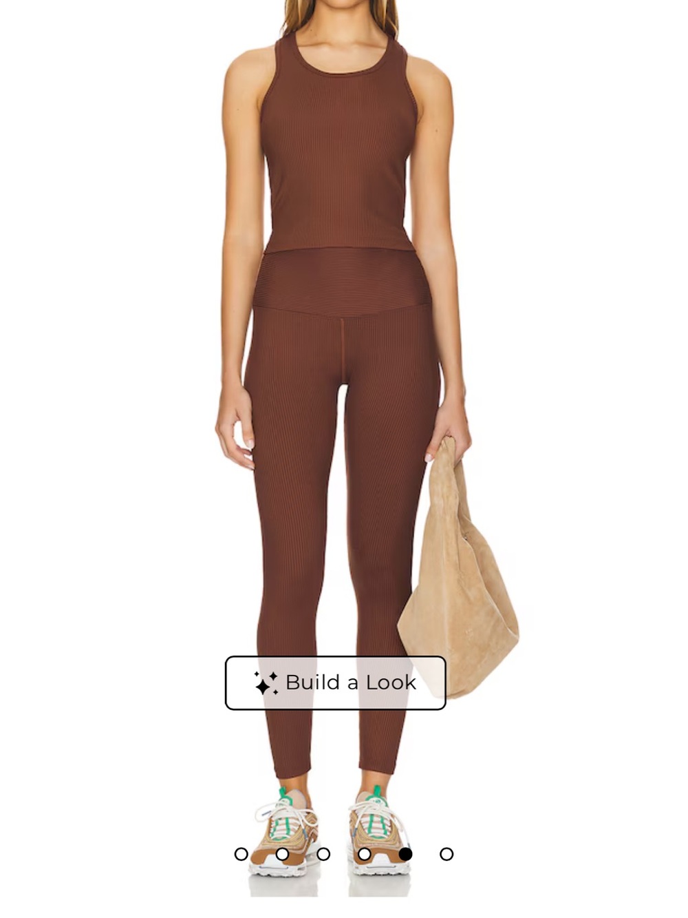 Revolve‎ Year Of Ours Ribbed High-Waist Leggings in Brown